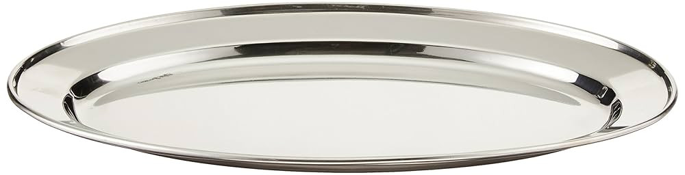 Winco OPL-14 Stainless Steel Oval Platter, 13.63-Inch by 8.75-Inch | Amazon (US)