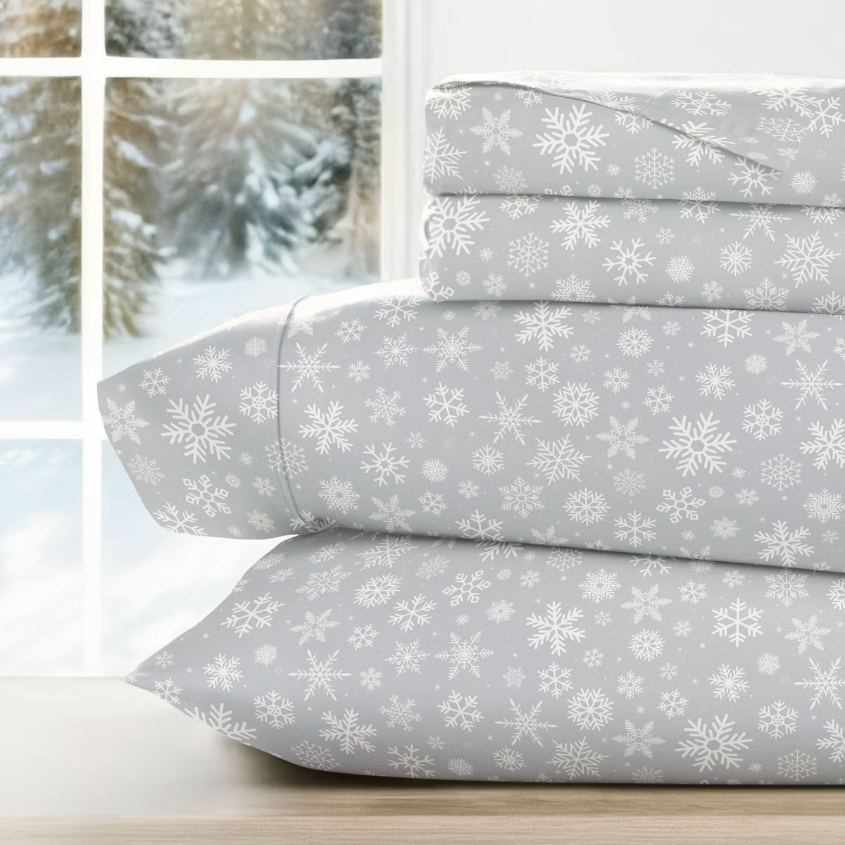 Christmas Holiday Soft Comfy 4 Piece Bed Sheet Set, Winter Prints - Becky Cameron | Target
