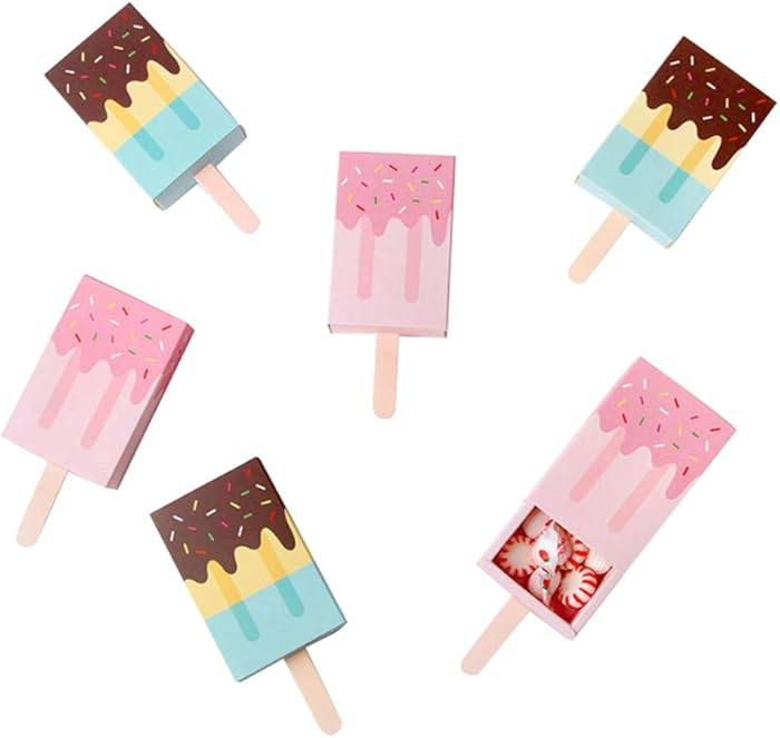 Adam Victor 3D Popsicle Box Design- Gift Boxes Funny Paper Candy Box, Party Decoration- DIY Lovel... | Amazon (US)