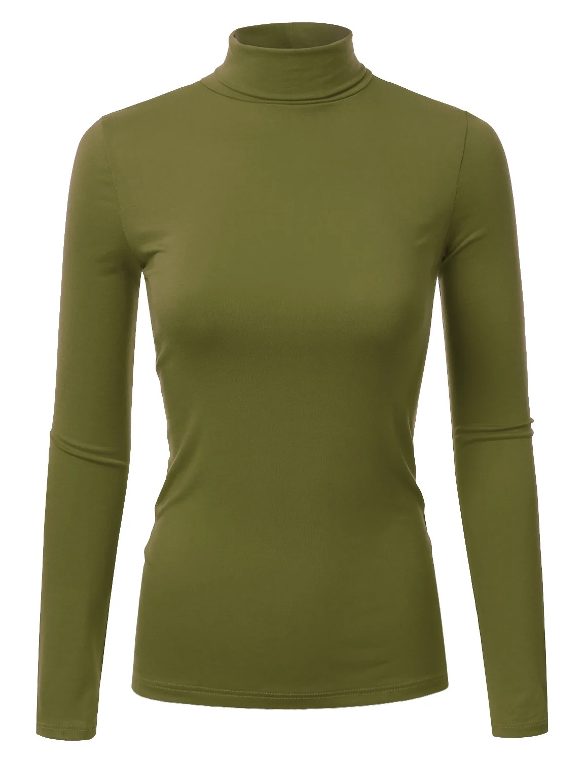 Doublju Women's Long Sleeve Turtleneck Lightweight Pullover Top Sweater with Plus Size - Walmart.... | Walmart (US)