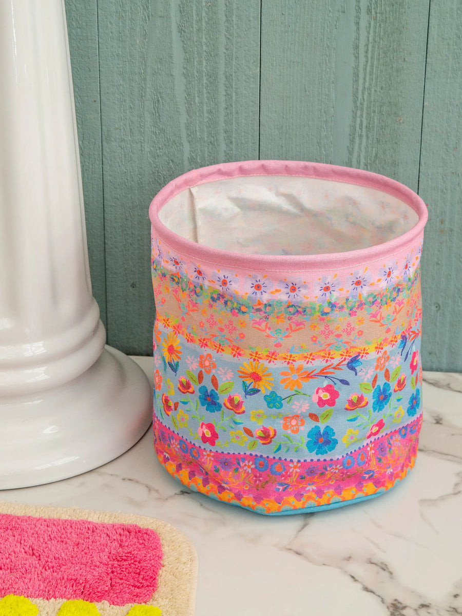 Collapsible Storage Bin - Floral Border | Natural Life