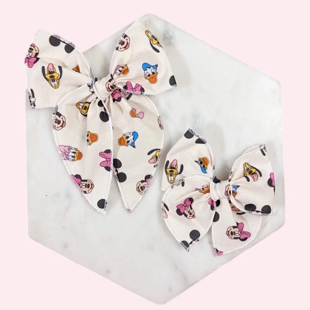 Minnie Mouse Mickey Mouse Hair Bow, Disney Bow, Disney Parks Bow, Donald Bow, Baby Bow, Hair Clip... | Etsy (US)