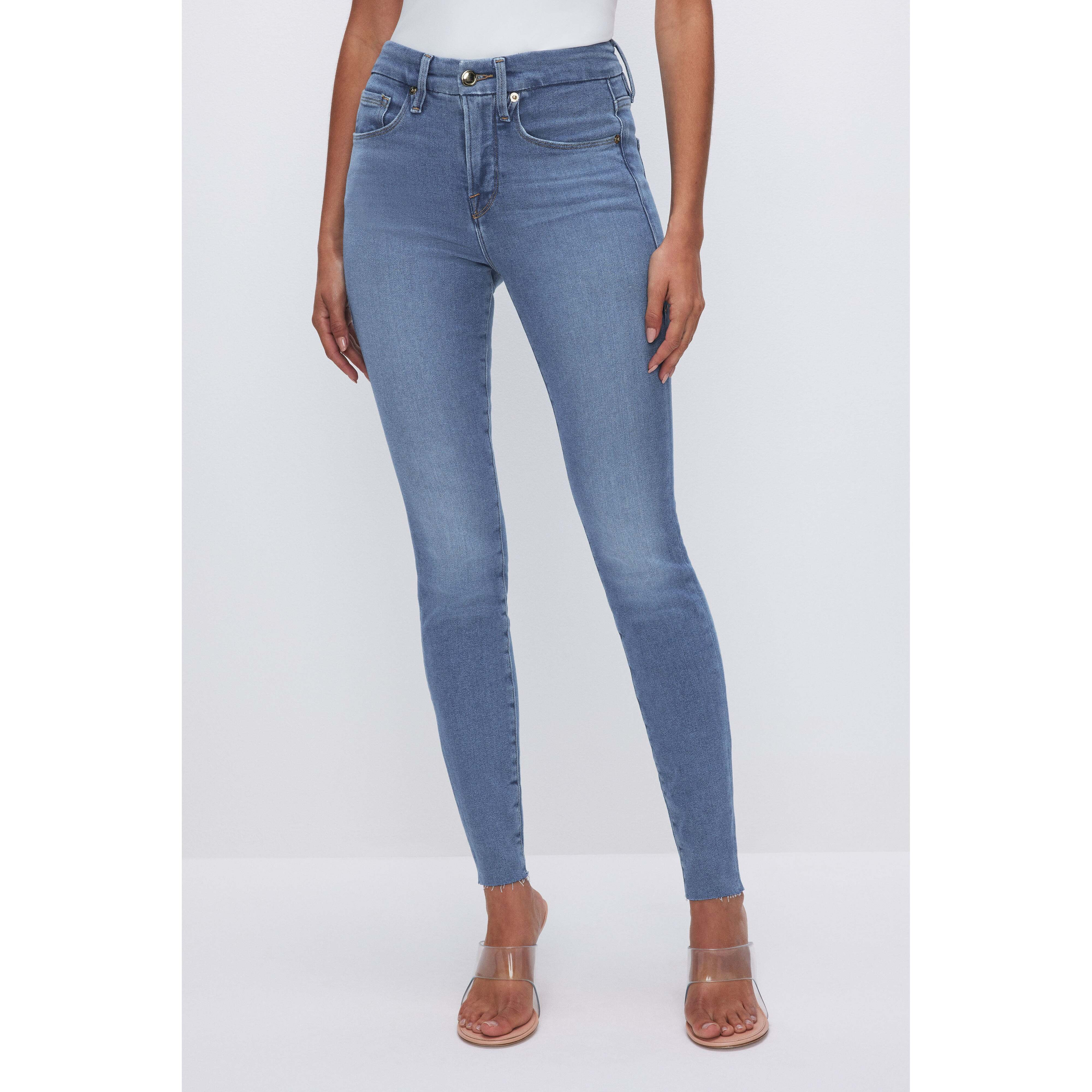 Women's Good Legs Skinny Jeans | Extra Stretch, Flat Tummy Tech, Gap-Proof Waistband High Waisted Skinny Jeans | Blue, Size 2 | | Good American