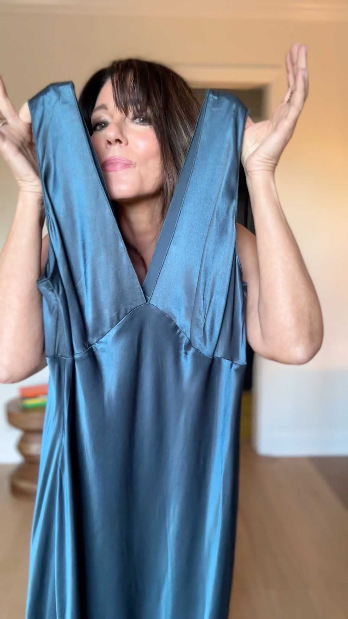 This color is so gorgeous. It’s a very stunning satin sexy dress / showstopper! 
And a bargain now at the rack! Add a faux fur crop jacket and it perfect to wear to a fall wedding 

#LTKParties #LTKWedding #LTKFindsUnder100