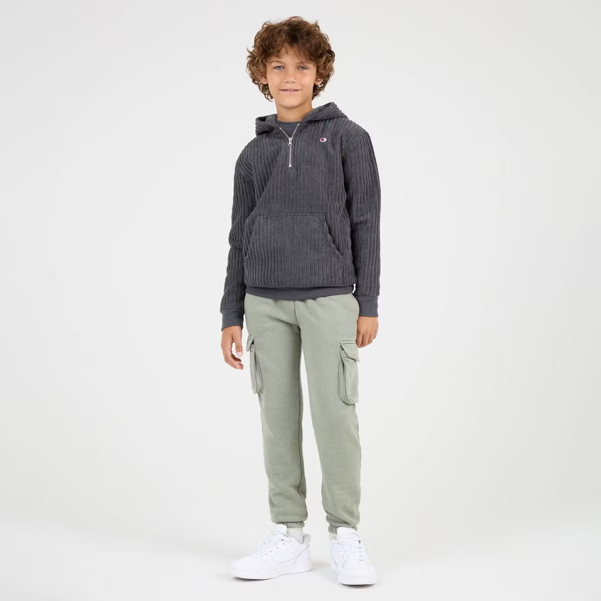 Champion Boys' Washed Fleece Cargo Jogger Pants - Navy Blue M | Target