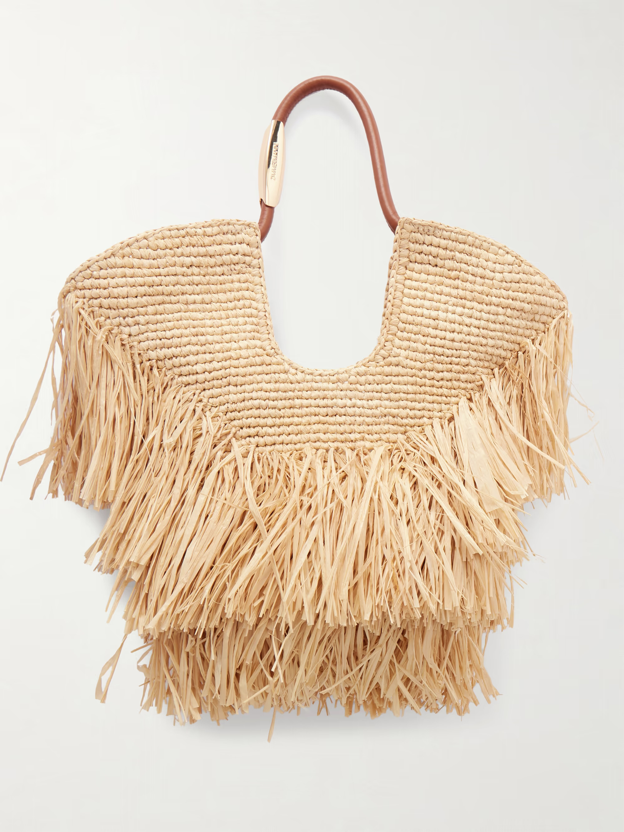 Goldentime small fringed raffia tote | NET-A-PORTER (US)