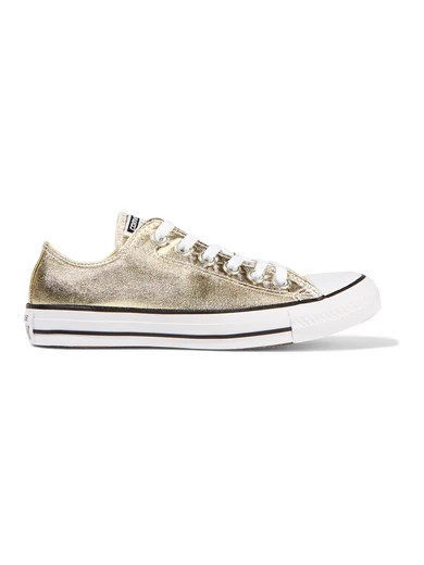 Chuck Taylor All Star metallic coated-canvas sneakers | NET-A-PORTER (US)
