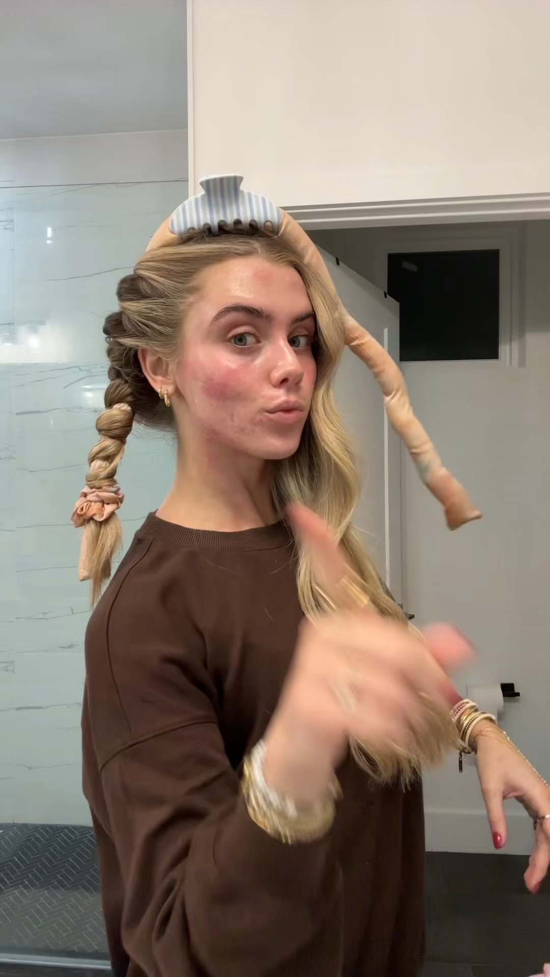 Kitsch Satin Heatless Curling Set - Heatless Hair Curlers to Sleep in - Heatless Curls Overnight - Heatless Curling Rod - No Heat Curls Overnight - Overnight Blowout Rods - Soft Hair Rollers. My greatest hair hack has got to be sleeping in a hair ribbon. This is what gives me my heatless hair curls. These curls are always bouncy, voluminous, shiny, and perfection that require absolutely zero heat, saving my hair on necessary, heat damage while still getting those desirable curls. I have lots of tutorials on how I put them in my hair saved my TikTok and Instagram @sloanevosen. TUTORIAL: https://www.tiktok.com/t/ZP8Y6b72q/ #hair #heatlesscurls #heatlesshair #heatlesswaves #hairstyles #hairhack #hairhealth #heatlesshairstyles #hairroutine #hairribbon #heatlesshaircurler  @Target 

#LTKBeauty #LTKselfcare #LTKgrwm