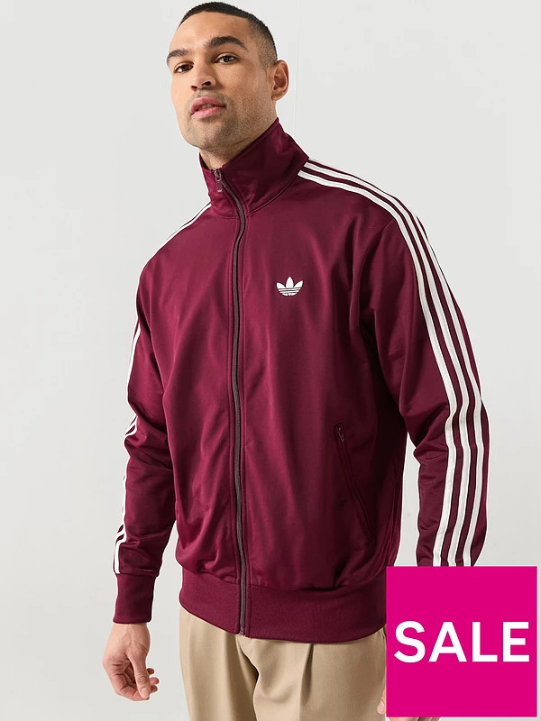 adidas Originals Men's Firebird Track Top - Maroon | Very (UK)