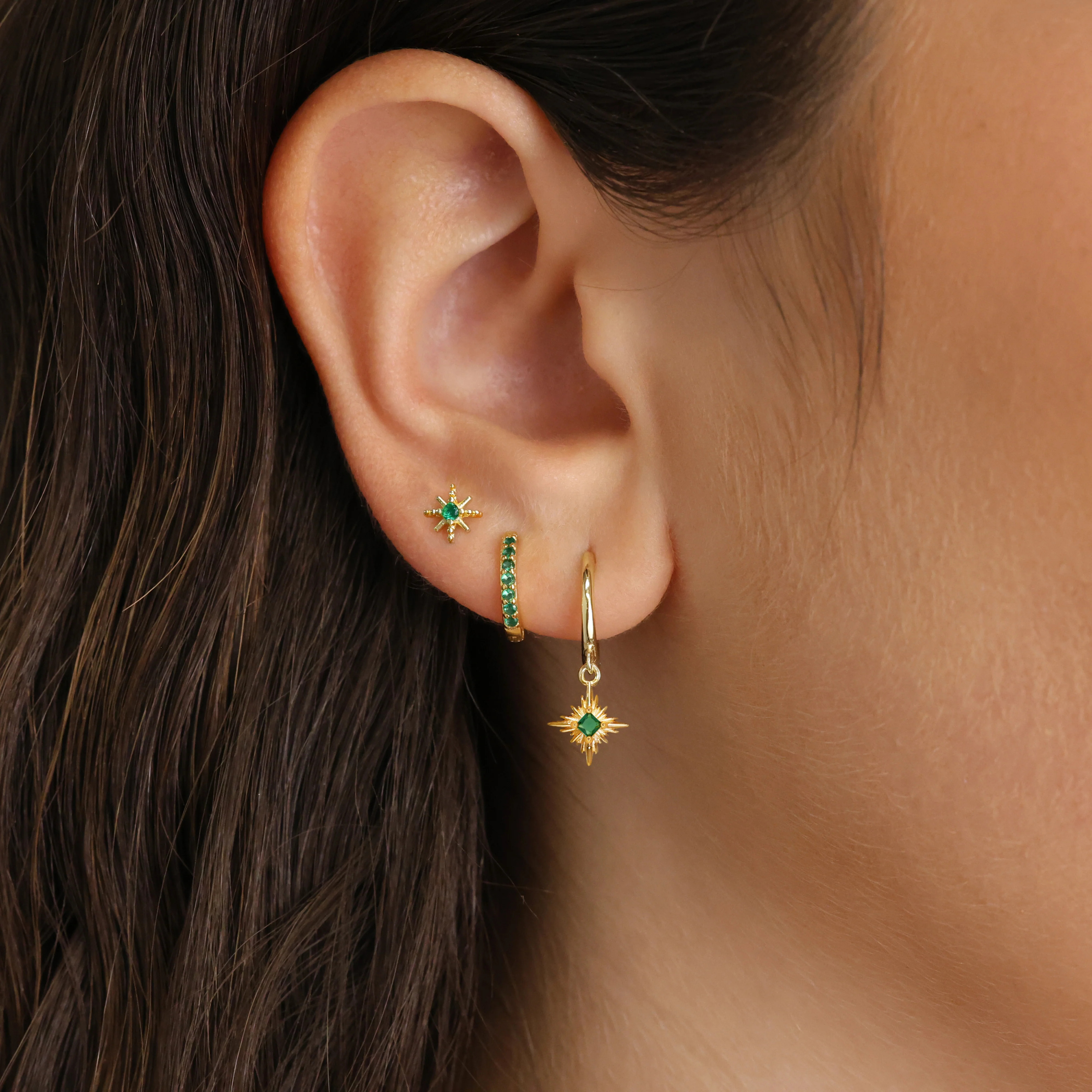 Starburst Emerald Earring Set | eyrful | Eyrful Artistry