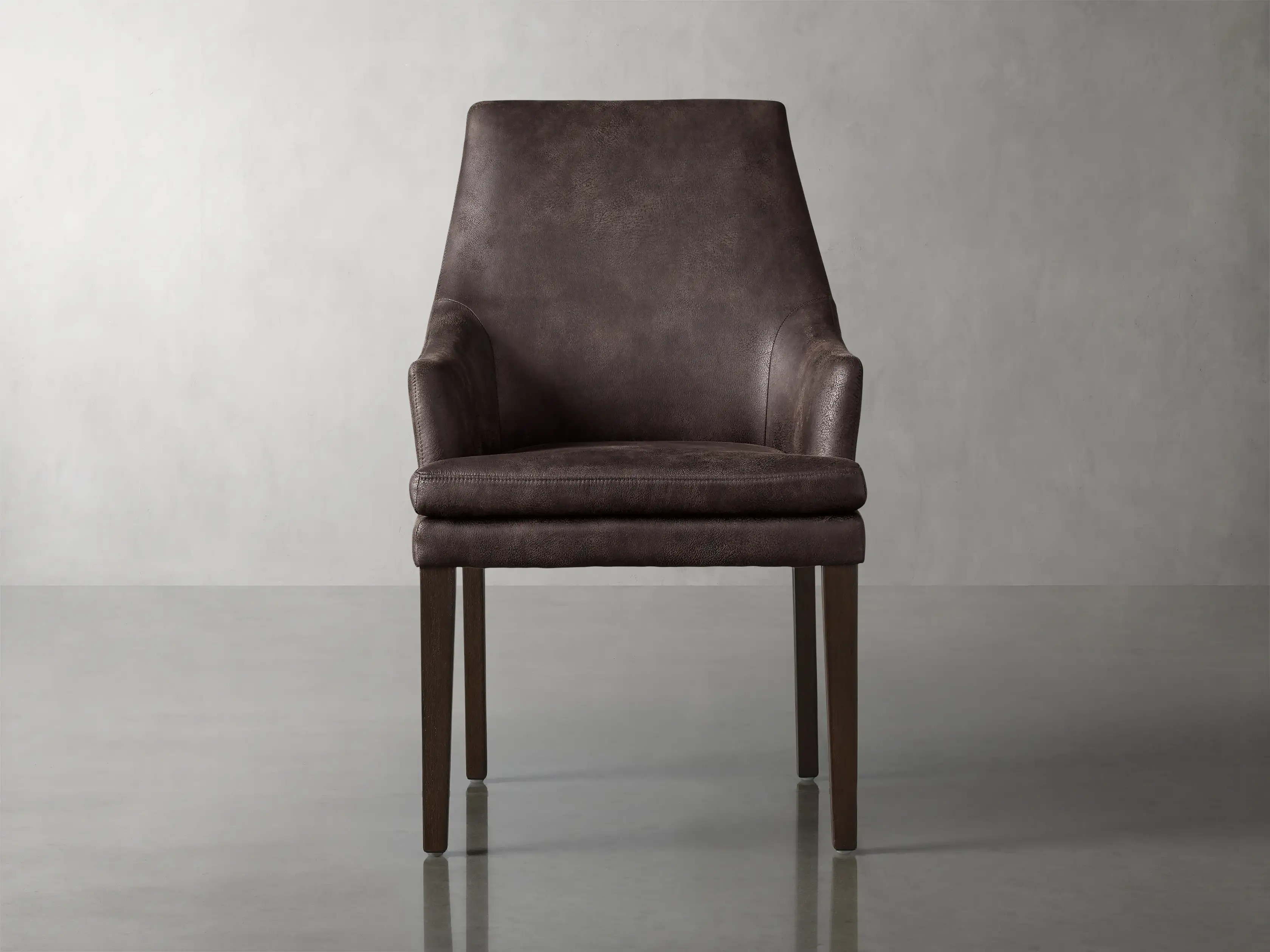 Lunden Faux Leather Dining Arm chair | Arhaus
