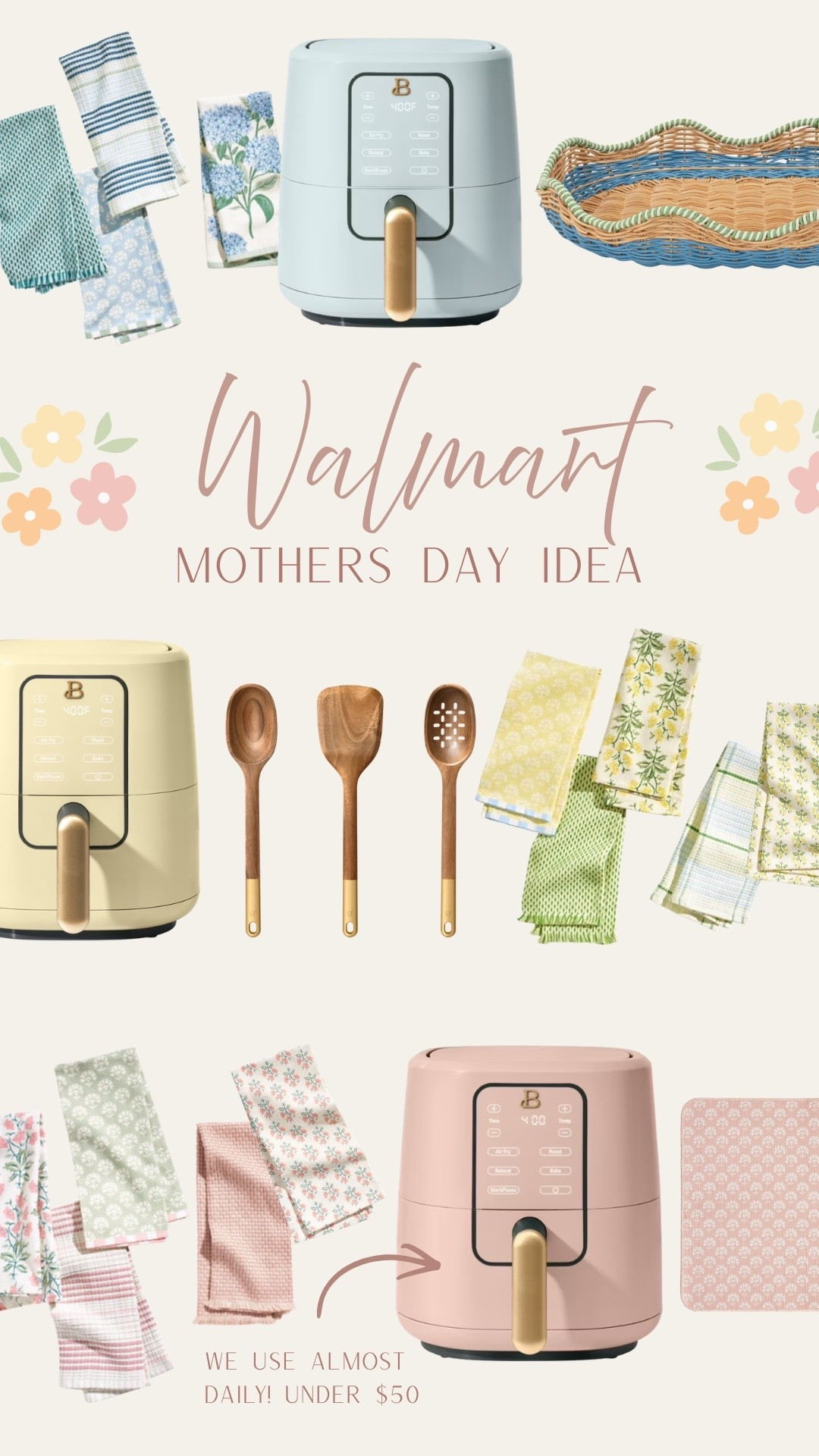 Last minute Mother’s Day gifts! This air fryer is the best! We use almost everyday and comes in the cutest colors!

THEBLOOMINGNEST Walmart kitchen Mother’s Day air fryer

#LTKSeasonal #LTKMothersDay #LTKfoodie