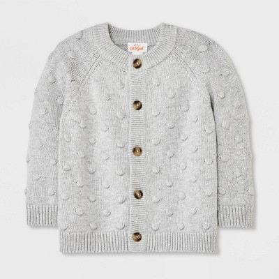 Baby Bobble Sweater Cardigan - Cat & Jack™ Gray | Target