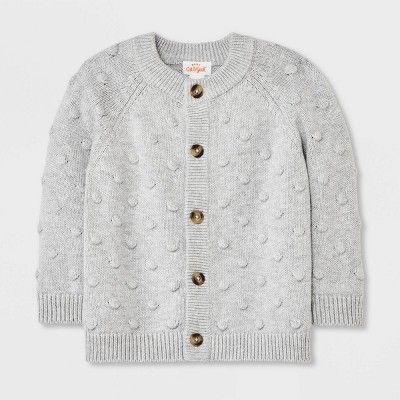 Baby Bobble Sweater Cardigan - Cat & Jack™ Gray | Target