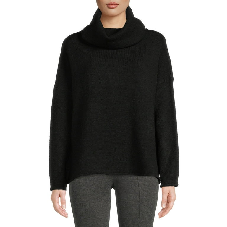 Dreamers by Debut Women’s Cowl Neck Sweater with Long Sleeves, Midweight, Sizes XS-XL | Walmart (US)