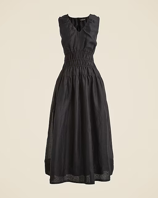 Hyacinth V-neck dress in ramie | J. Crew US