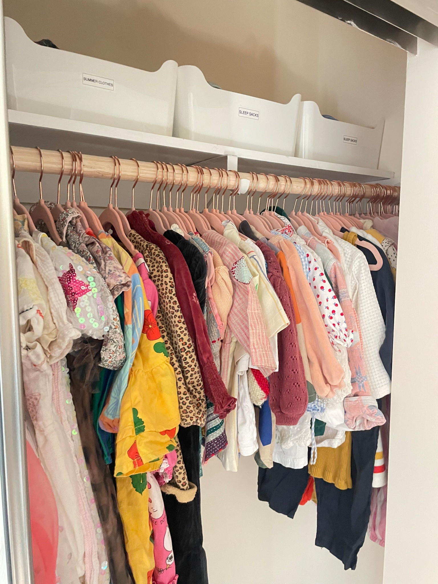 Kids closet complete! Open front bins at the top to store items used less!

#LTKHome #LTKFamily #LTKStyleTip
