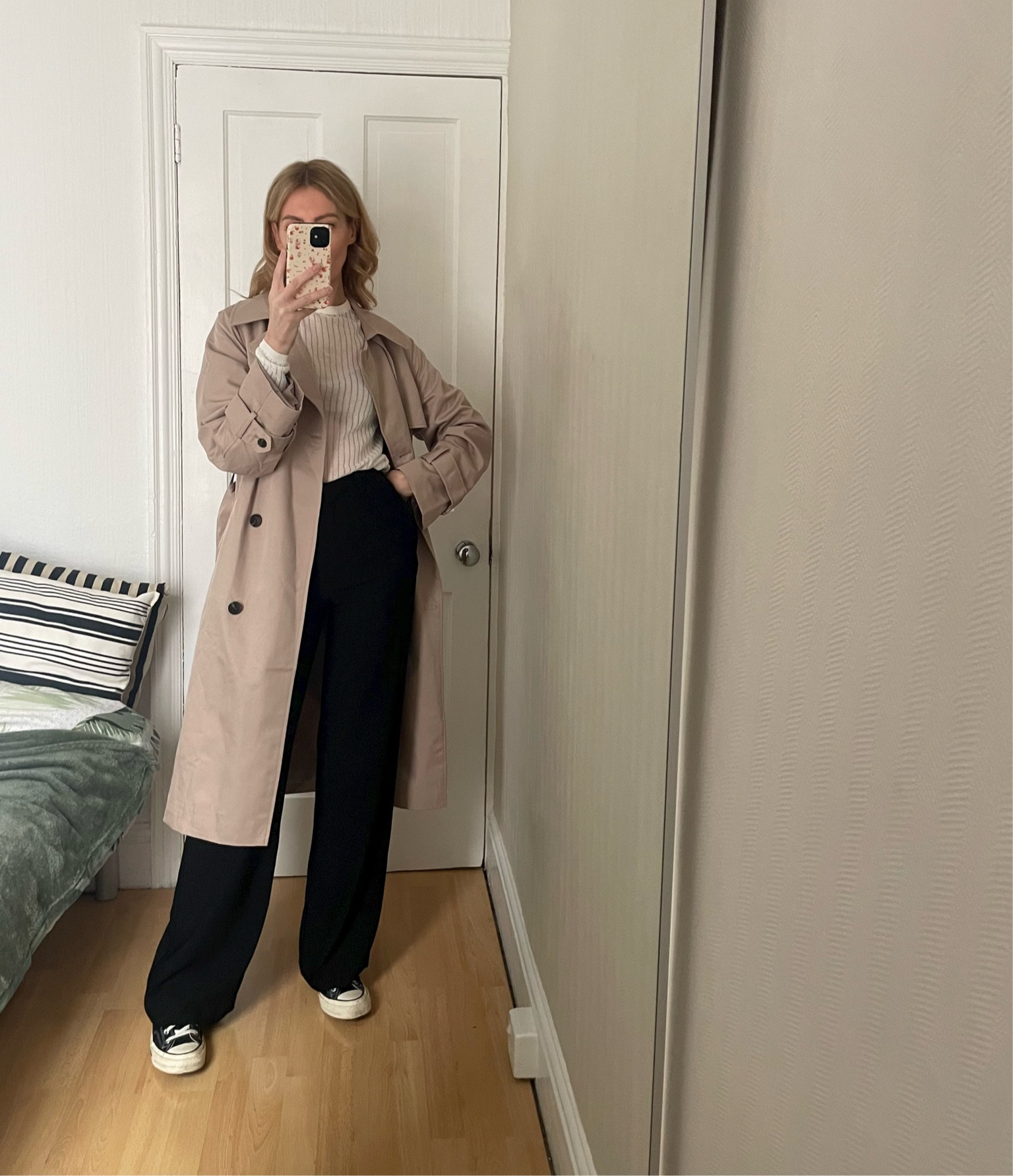 Wearing a size small in this H&M trench coat 

#LTKSeasonal #LTKstyletip #LTKeurope