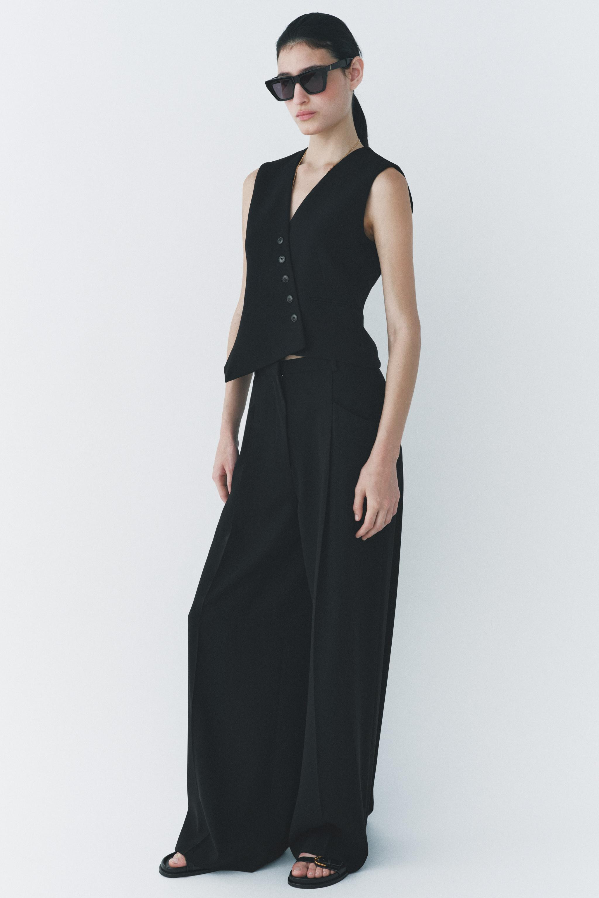 WIDE FIT PANTS WITH DARTS ZW COLLECTION | Zara US