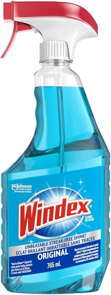 Windex Original Blue Glass and Window Cleaner, Bottles Made from 100% Recycled Plastic, 765mL | Amazon (CA)