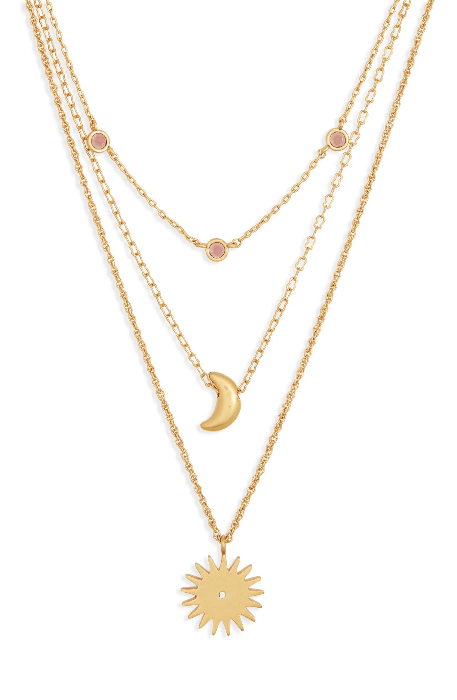 Set of 3 Sun & Moon Necklaces | Nordstrom