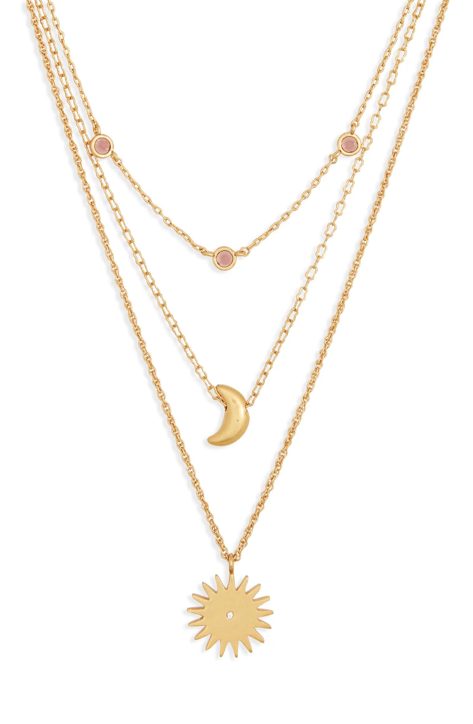 Set of 3 Sun & Moon Necklaces | Nordstrom