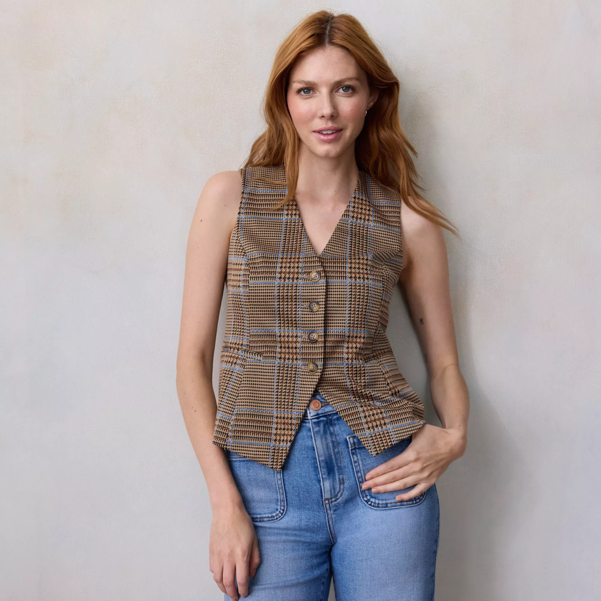 Women's LC Lauren Conrad Longline V-Neck Vest | Kohl's