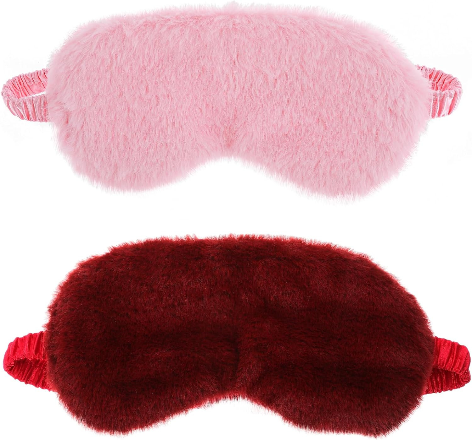2 Pcs Plush Eye Mask Soft Sleeping Blindfold Eye Cover Comfortable Furry Faux Fur Sleeping Mask S... | Amazon (US)