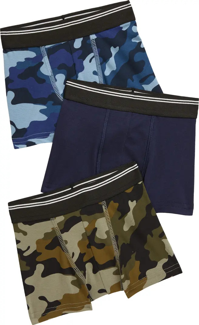 Kids' Assorted 3-Pack Stretch Cotton Boxer Briefs | Nordstrom