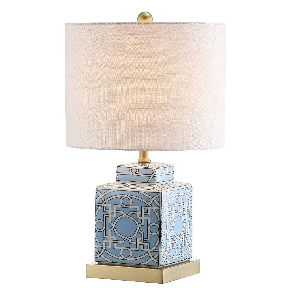 22" Ceramic/Metal Catherine Ginger Jar Table Lamp (Includes LED Light Bulb) Blue - JONATHAN Y | Target
