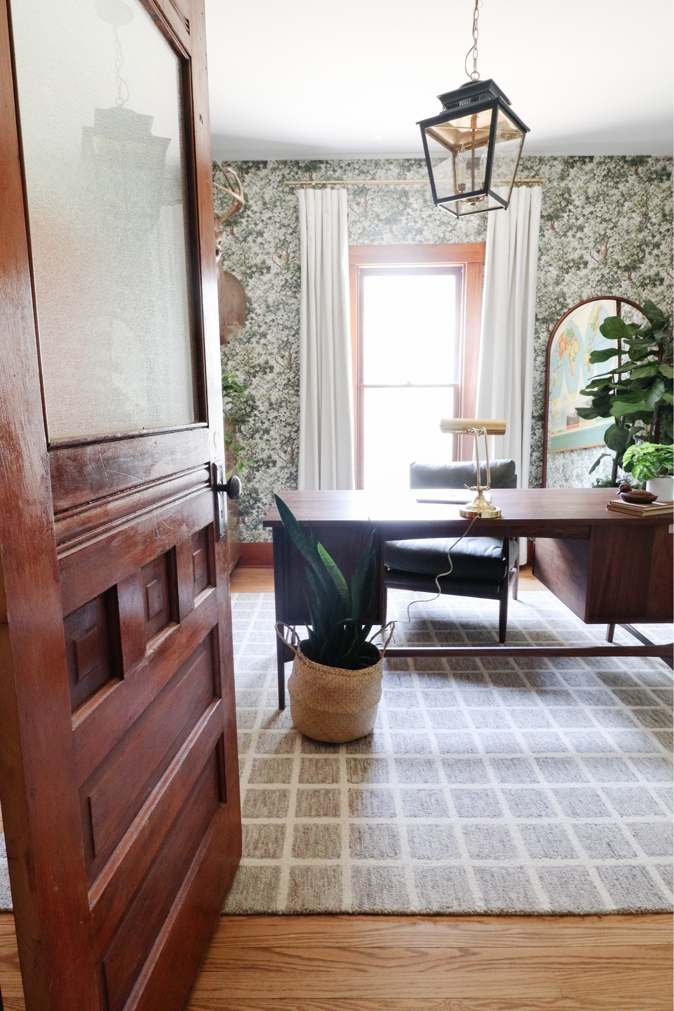 Furniture is from Article, wallpaper is Graham and Brown, and the filing cabinet is antique! 

#LTKhome