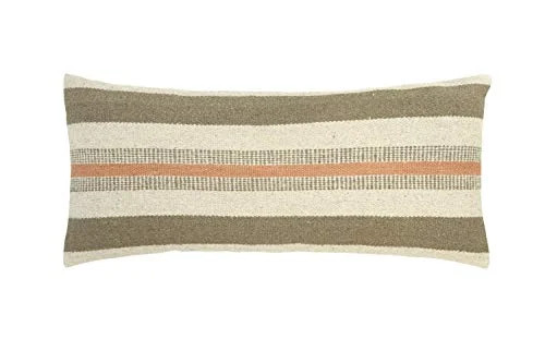 Creative Co-Op DF2565 Jute & Cotton Lumbar Pillow, Grey - Walmart.com | Walmart (US)