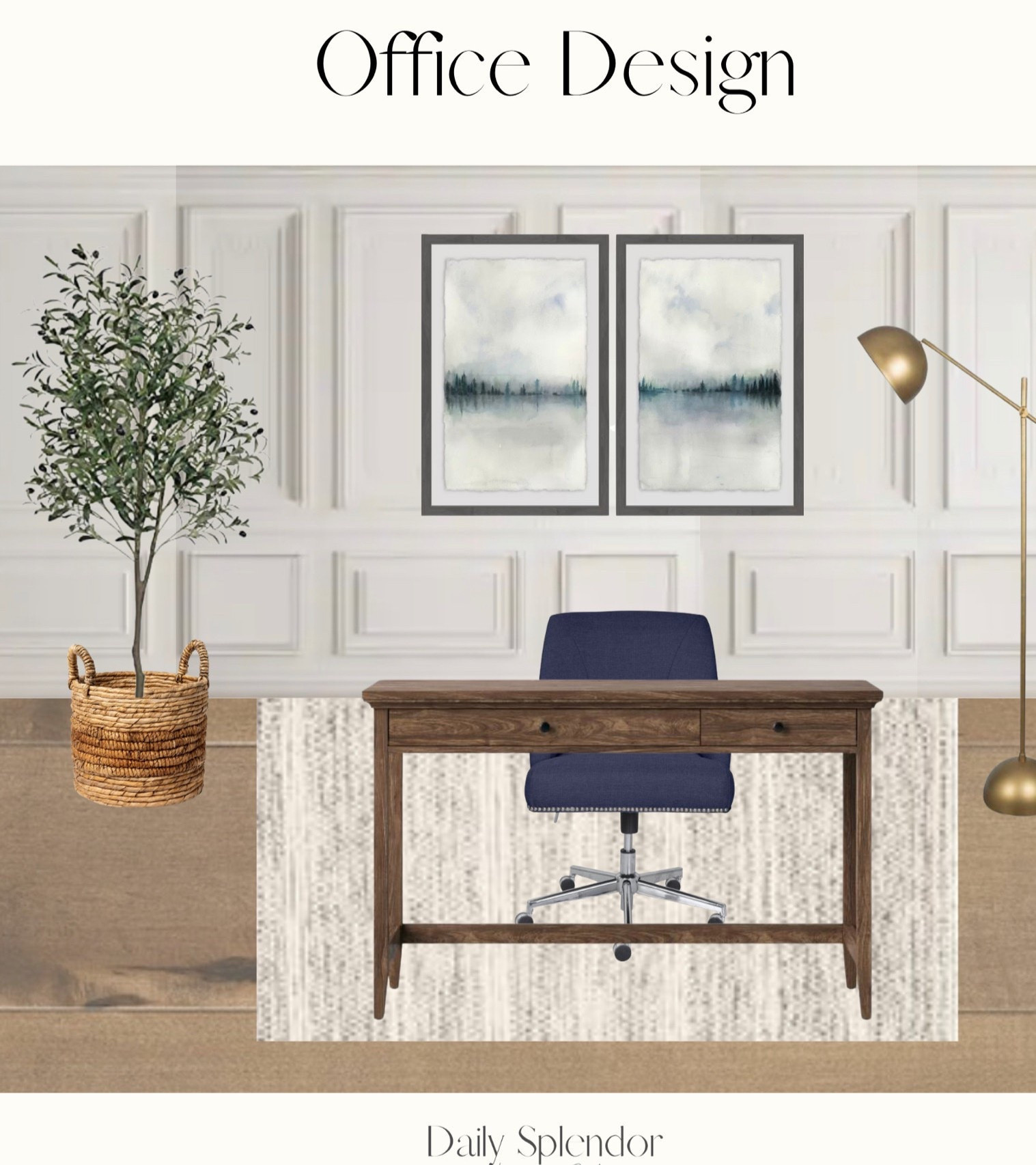 This curated office design is calm and conducive for productive workdays!

#homeoffice #office #designideas #roomdesign #officedecor #transitionaldesign #organicmodern #homedesign #homestyling
