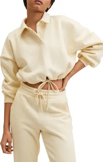 Crop Cotton Blend Sweatshirt | Nordstrom