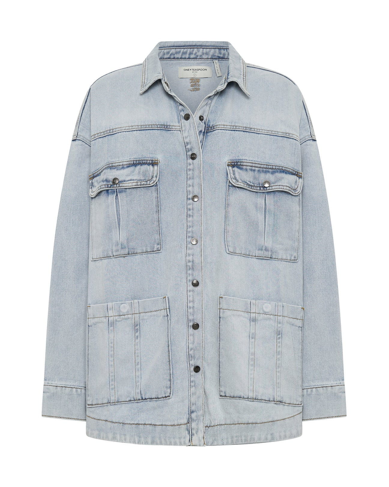 Longline Denim Jacket - Hustler | One Teaspoon | OneTeaspoon