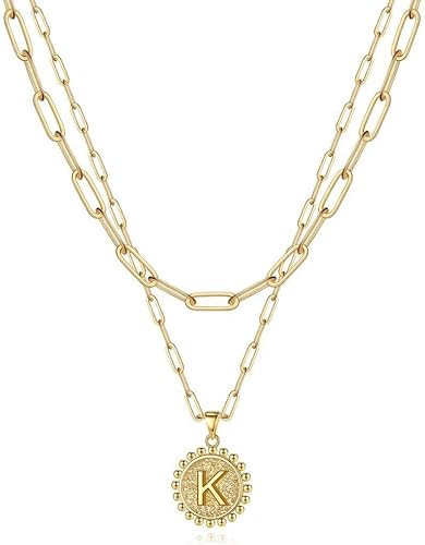 Layered Choker Necklaces for Women, 14K Gold Plated Dainty Layering Paperclip Chain Necklace Simp... | Amazon (US)