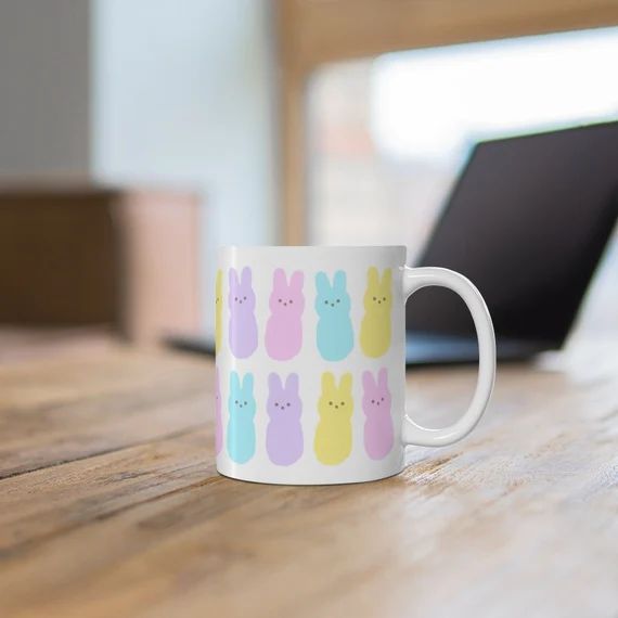 Pastel Peeps Mug  Ceramic Mug 11oz for Easter Basket Stuffers | Etsy | Etsy (US)