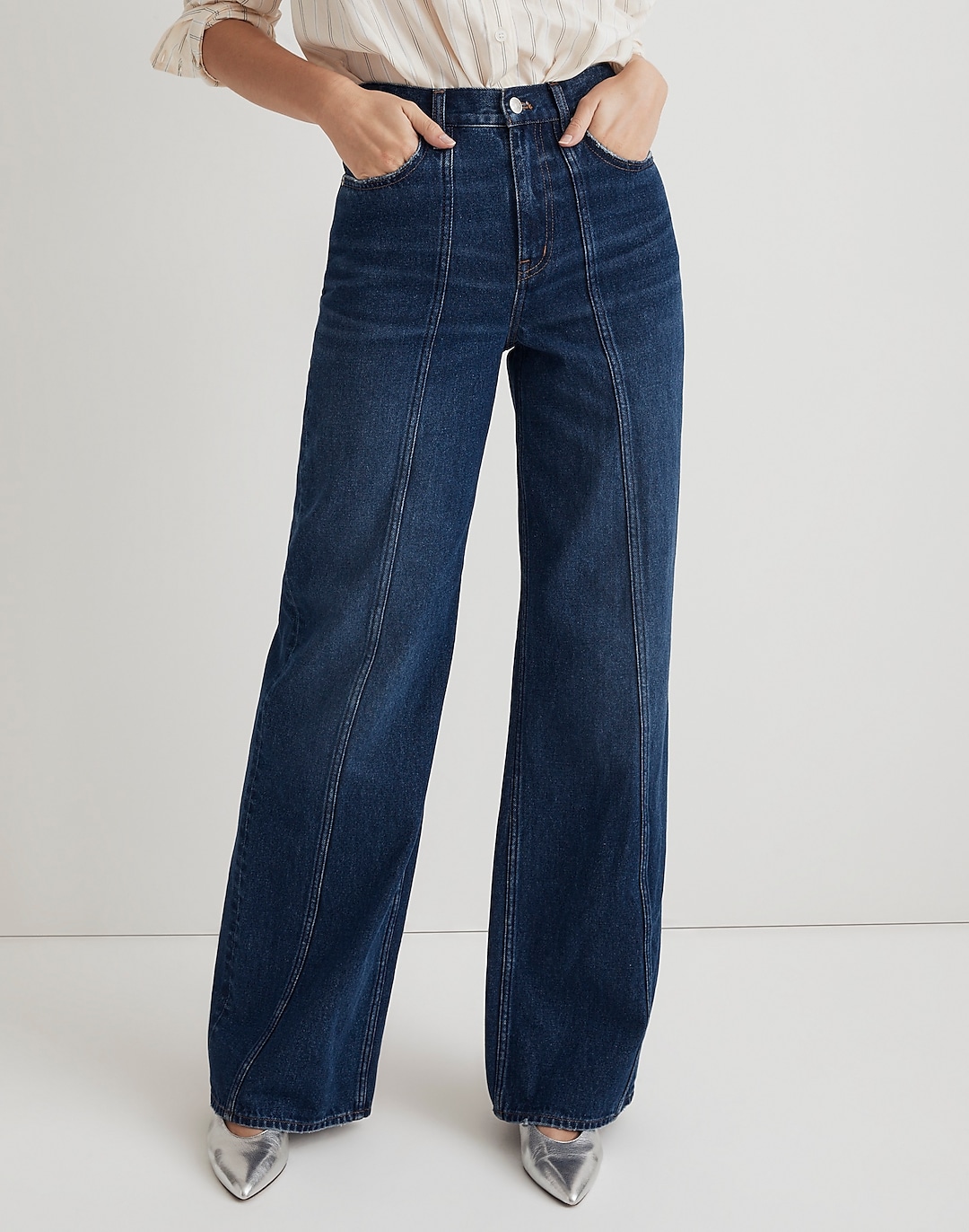 Superwide-Leg Jeans in Carrington Wash: Twisted-Seam Edition | Madewell