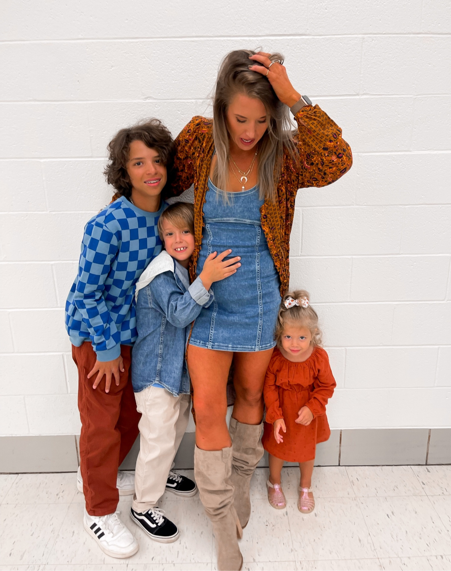 Family matching outfit with the littles 
Target style | Target finds | Target family outfits | Fall colors | Fall vibes 
#looksforless #targetstyle #matching #slouchbootstyle #ootd 

#LTKfindsunder50 #LTKSeasonal #LTKfamily