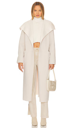 Reversible Faux Fur Coat in Bone | Revolve Clothing (Global)