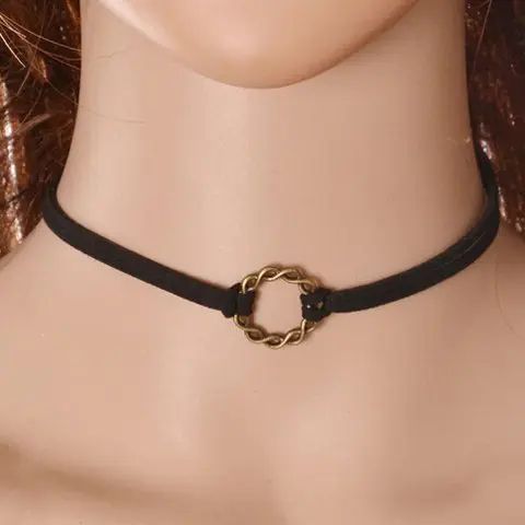 Double Helix Alloy Hollowed Circle Choker | Rosegal US