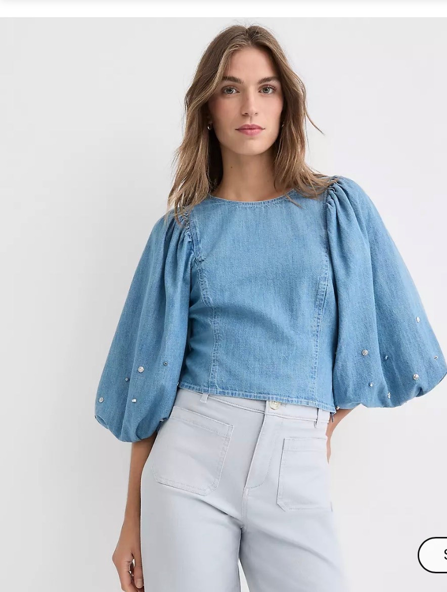 Denim… but make it elevated 💙

I love how this top takes a classic fabric and turns it into something soft, feminine, and a little statement-making with those sleeves ✨

It’s the perfect piece to pair with trousers, denim, or even dress up for a more polished look. Effortless, but still feels special—and that’s always the goal 💫

denim top
denim blouse
statement sleeve top
puff sleeve top
balloon sleeve top

elevated casual
feminine style
modern classic
effortless chic
polished casual

spring outfit ideas
casual chic outfit
everyday outfit
denim outfit

over 50 style
fashion over 50
ageless style
sophisticated style



#LTKStyle
#LTKFinds
#LTKSeasonal #StyleOver50
#FashionOver50
#LTKTop #SpringStyle
#CasualChicOutfit
#EverydayStyle
#OutfitInspo
#LTKUnder100

#LTKOver40 #LTKSaleAlert