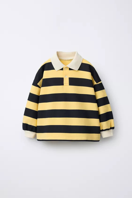 STRIPED POLO SWEATSHIRT | Zara UK