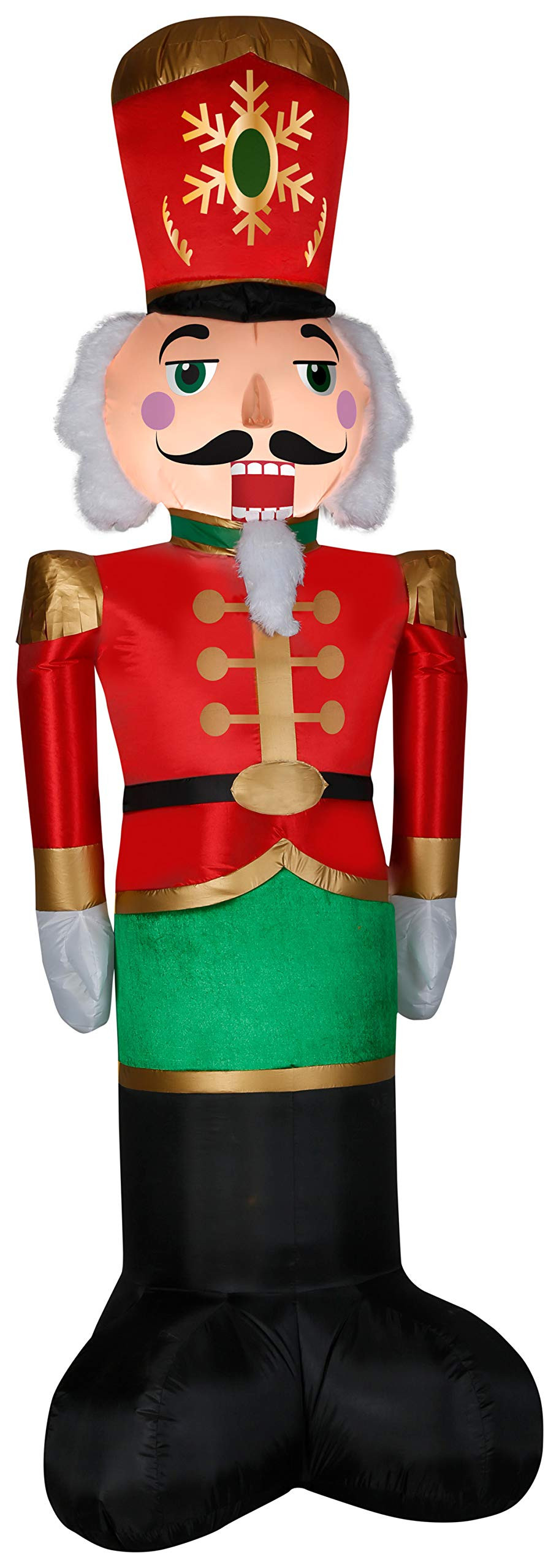 Gemmy Christmas Airblown Inflatable Mixed Media Luxe Nutcracker, 8 ft Tall, Multicolored | Amazon (US)