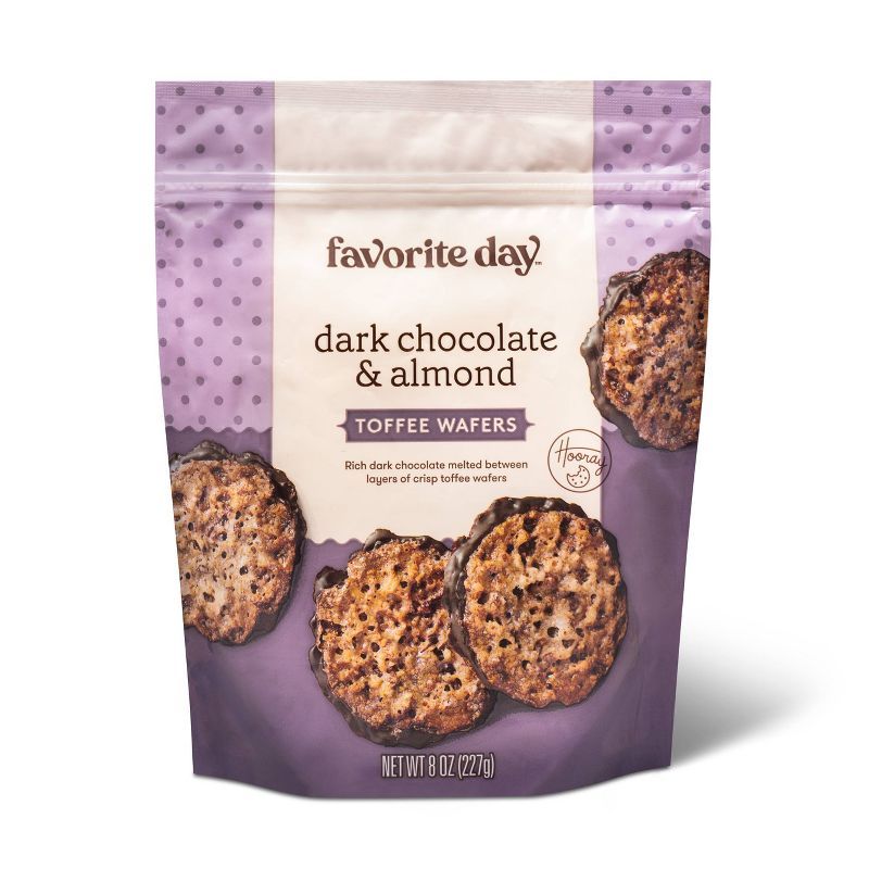 Dark Chocolate Almond Toffee Wafer - 8oz - Favorite Day™ | Target