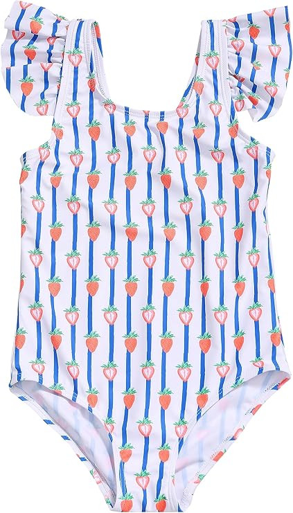 LIZENS Girls' Swimsuit One Piece Beach Bathing Suit for Girls Toddler Cute Kids Swimwear | Amazon (US)