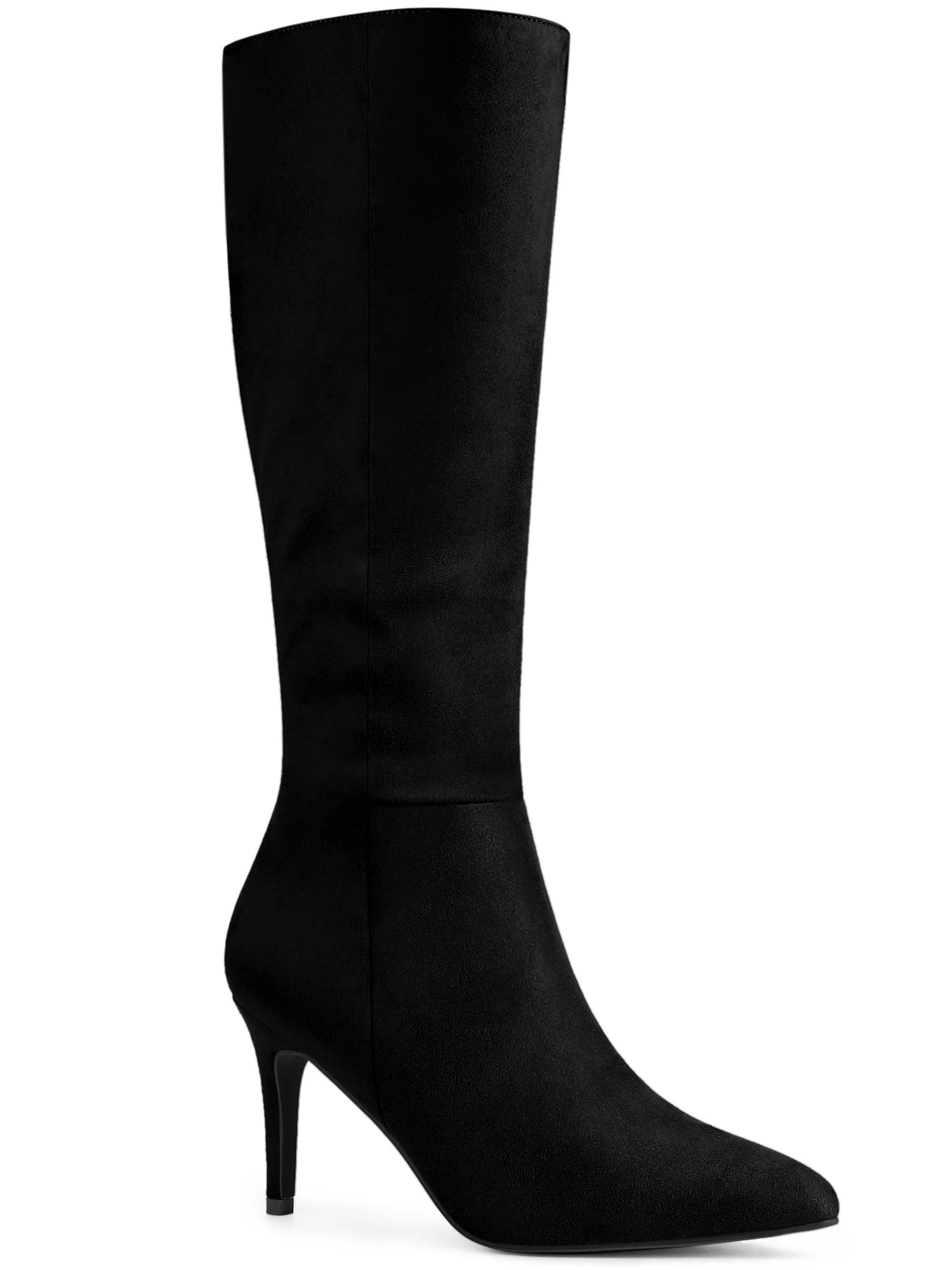 Perphy Women's Pointy Toe Stiletto Heel Side Zip Knee High Boots - Walmart.com | Walmart (US)