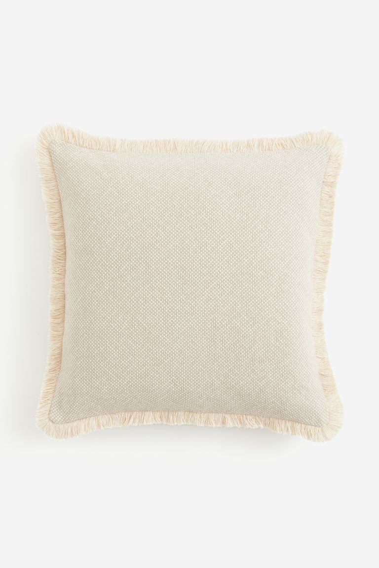 Cotton Cushion Cover with Fringe | H&M (US + CA)