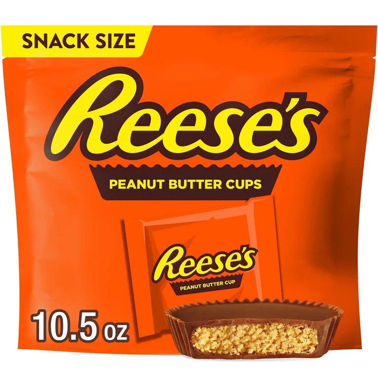 Reese's Milk Chocolate Snack Size Peanut Butter Cups Candy, Bag 10.5 oz | Walmart (US)