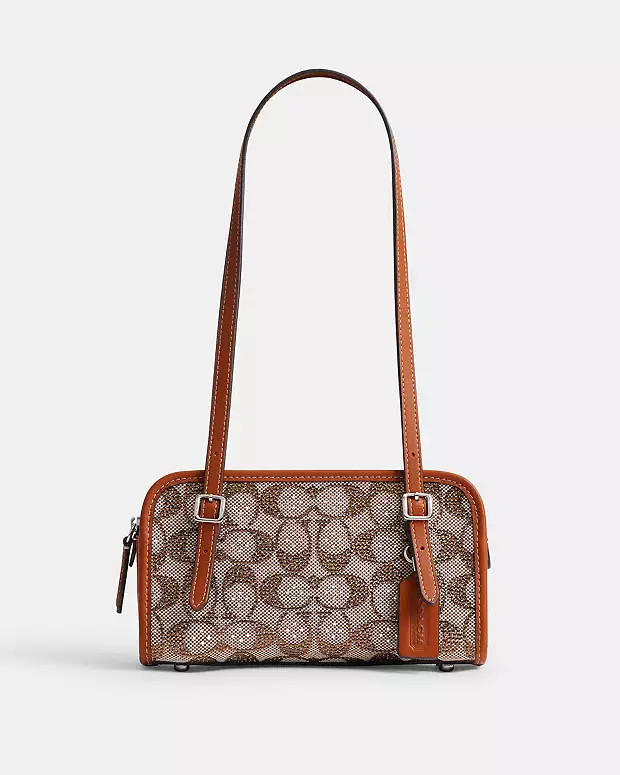 Swing Zip Bag 20 In Crystal Signature Jacquard | Coach (US)